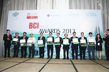 Lễ trao giải thưởng BCI Asia Awards 2013 tại TP HCM ngày 31/5/2013
