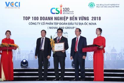 NOVALAND ĐƯỢC VINH DANH TRONG TOP 100 DOANH NGHIỆP BỀN VỮNG 2018