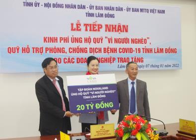 TẬP ĐOÀN NOVALAND TRAO 20 TỶ ĐỒNG CHUNG TAY CÙNG QUỸ “VÌ NGƯỜI NGHÈO” TỈNH LÂM ĐỒNG