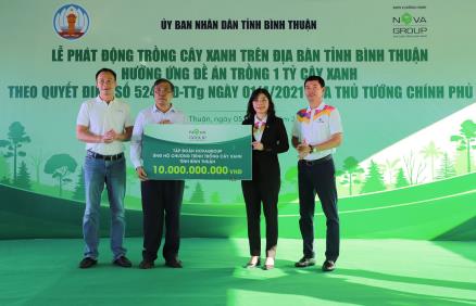 NOVAGROUP ĐỒNG HÀNH CÙNG BÌNH THUẬN TRỒNG CÂY XANH TRÊN ĐỊA BÀN TỈNH