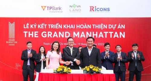 NOVALAND, TPBANK VÀ RICONS KÝ KẾT HỢP TÁC TRIỂN KHAI HOÀN THIỆN DỰ ÁN THE GRAND MANHATTAN