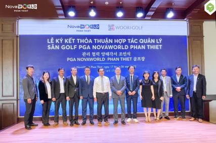 CHƯƠNG TRÌNH LỄ KÝ KẾT BIÊN BẢN GHI NHỚ HỢP TÁC QUẢN LÝ SÂN GOLF PGA NOVAWORLD PHAN THIET